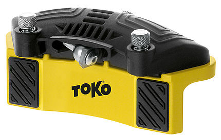 Gelber Toko Sidewall Planer Pro mit schwarzem Griff und silbernen Einstellschrauben.