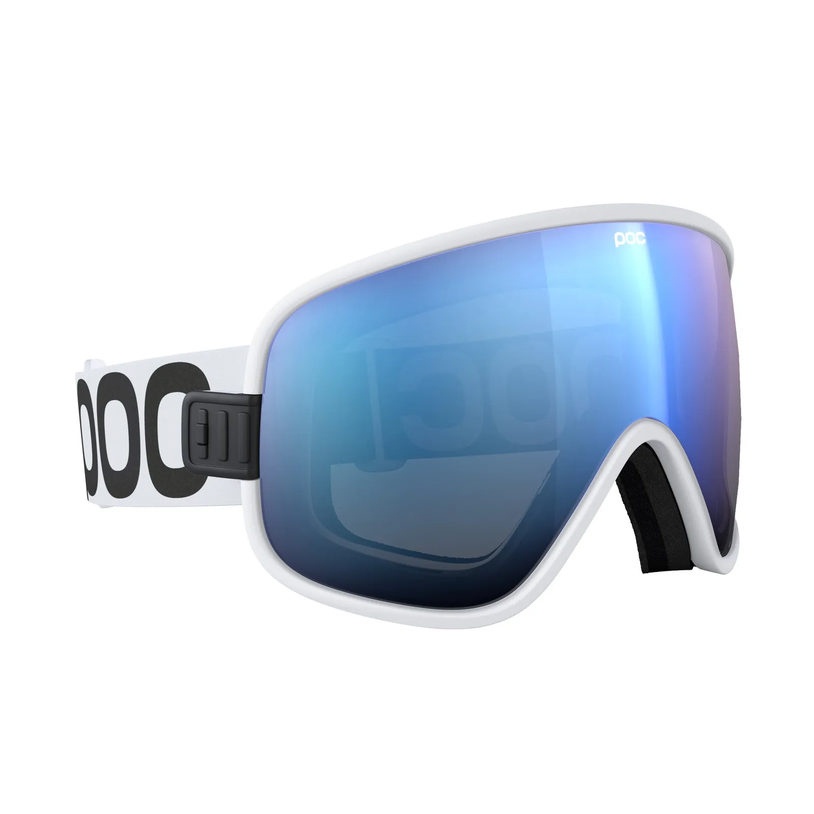 Occhiali da sci POC Vitrea bianchi con lente blu Partly Sunny Blue.