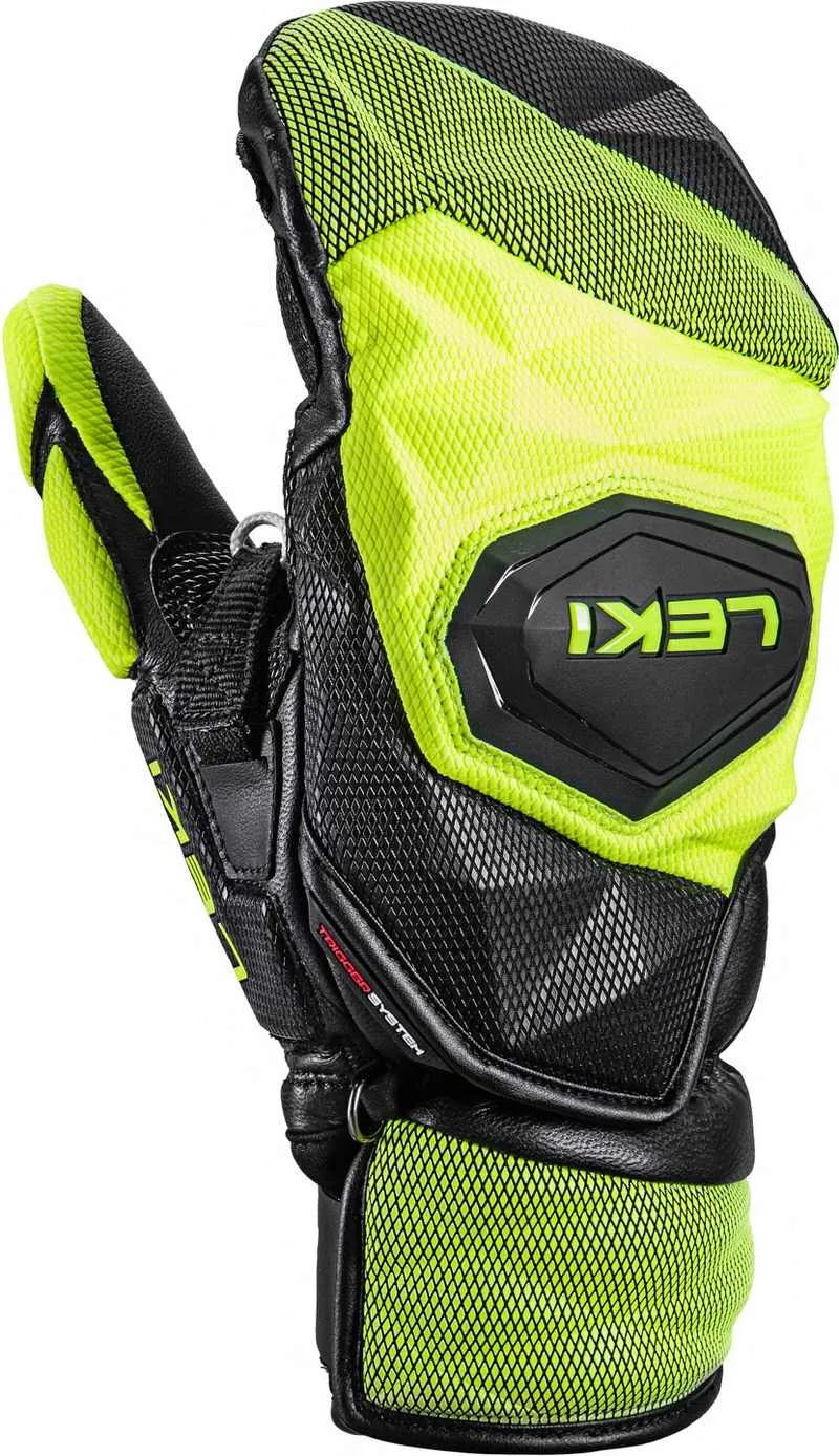 Leki Venom SL 3D Mitt di colore nero con accenti color ghiaccio in un design a rete.