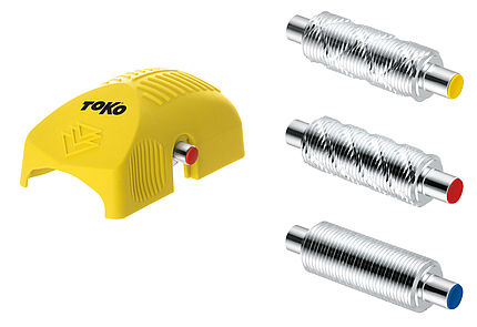 Toko Structurite Nordic Kit Toko Structurite Nordic Kit: utensile giallo con rulli testurizzati in giallo, rosso e blu.
