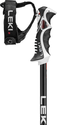 Detailaufnahme eines Leki Bold Lite S Skistocks mit Schlaufe und ergonomischem Griff.