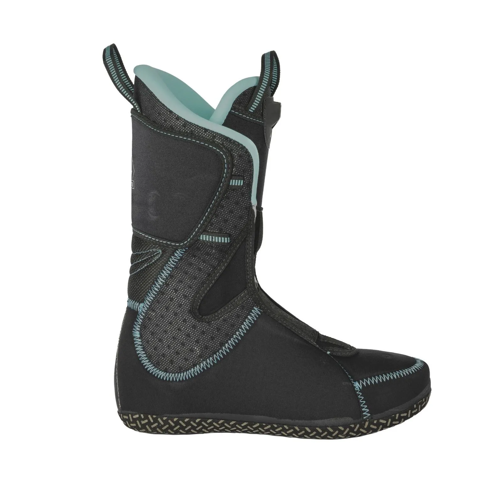 Close-up of the inner boot of the SCOTT Celeste Tour ski touring boot, with mint-colored padding.