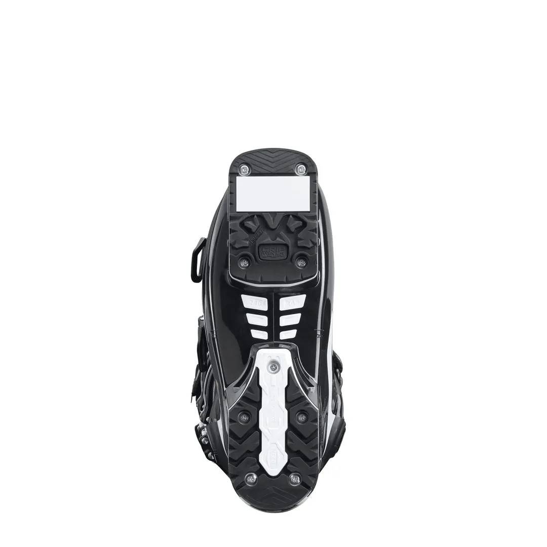 Top view of the sole of the Nordica Speedmachine 85 W GW ski boot. Gripwalk sole is black and white.