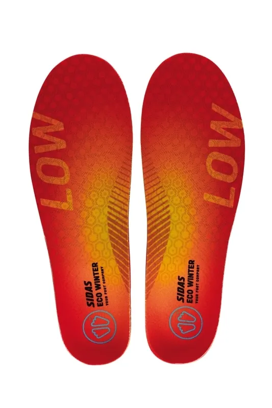 Two red Sidas 3Feet Eco Winter Low insoles from above.