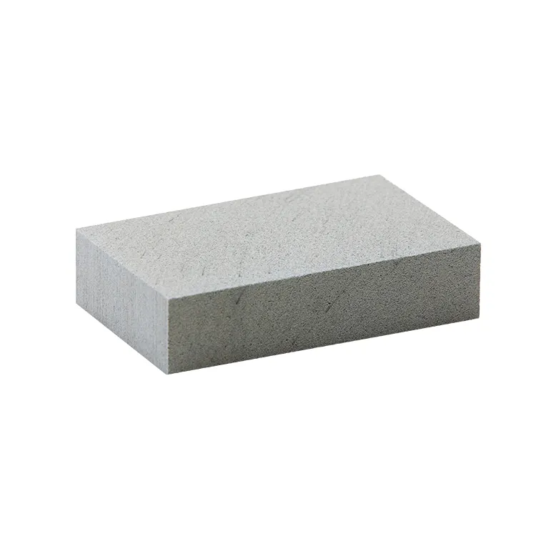 Rectangular, gray Snoli edge banding with a coarse texture.