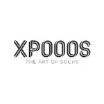Marker logo XPOOOS "The Art of Socks" in black lettering on a white background.