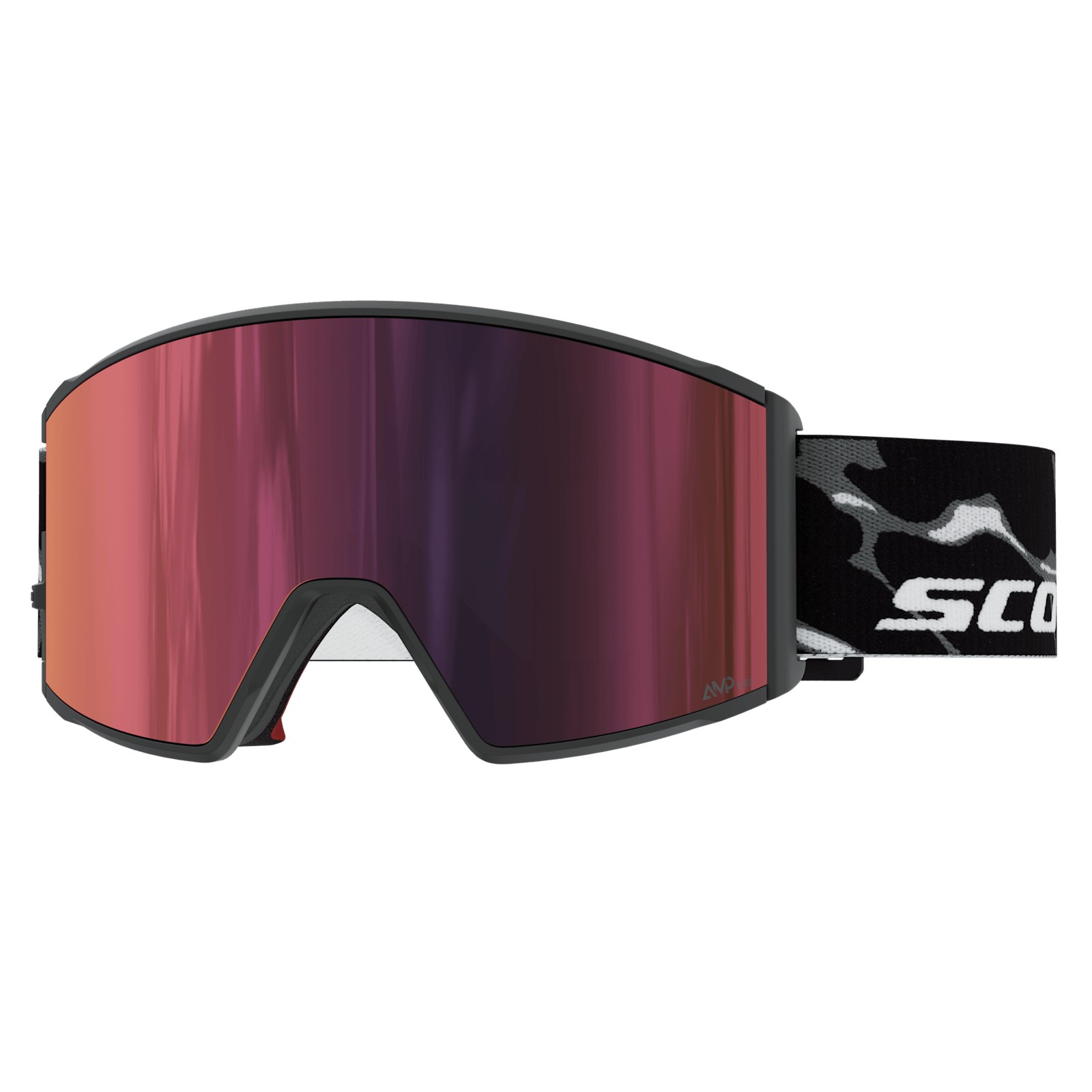 Scott React Skibrille Granite Black/White AMP S3 inkl. Wechselscheibe