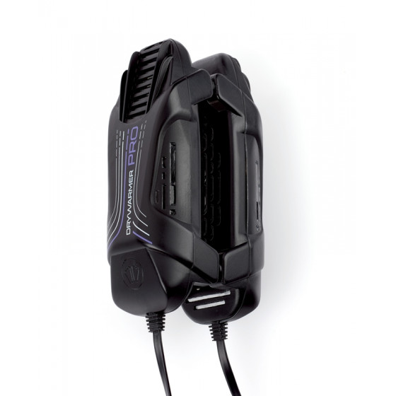 Schwarzer Sidas Schuhtrockner Schwarzer Sidas Drywarmer Pro USB Schuhtrockner, seitliche Ansicht. Das USB Kabel ist an der Unterseite sichtbar.
