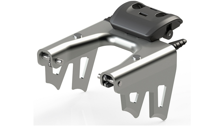 Fritschi Tecton/Vipec Haarscheiben Metallene Fritschi Haarscheisen Tecton/Vipec, mit schwarzem Verriegelungsmechanismus auf einer weißen Oberfläche.