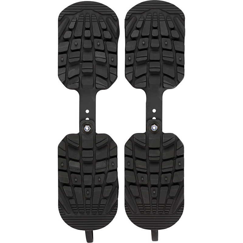 Sidas Skiboot Traction Sohlen Zwei schwarze Sidas Skiboot Traction Sohlen mit Profil, verbunden durch ein verstellbares Band.