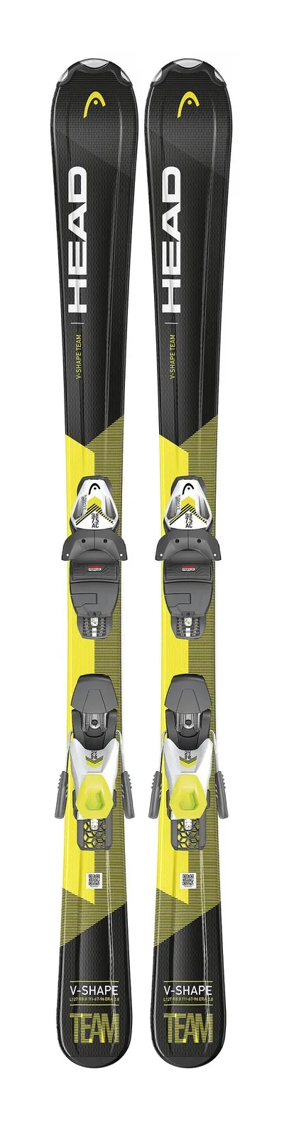 Sci da bambino giallo-nero Head V-Shape Team SLR Pro con attacco dall'alto.