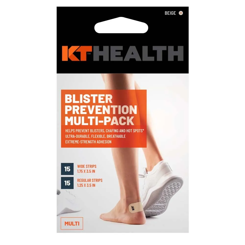 Emballage pour KT Blister Prevention Tape avec des pieds sur lesquels le tape est fixé.