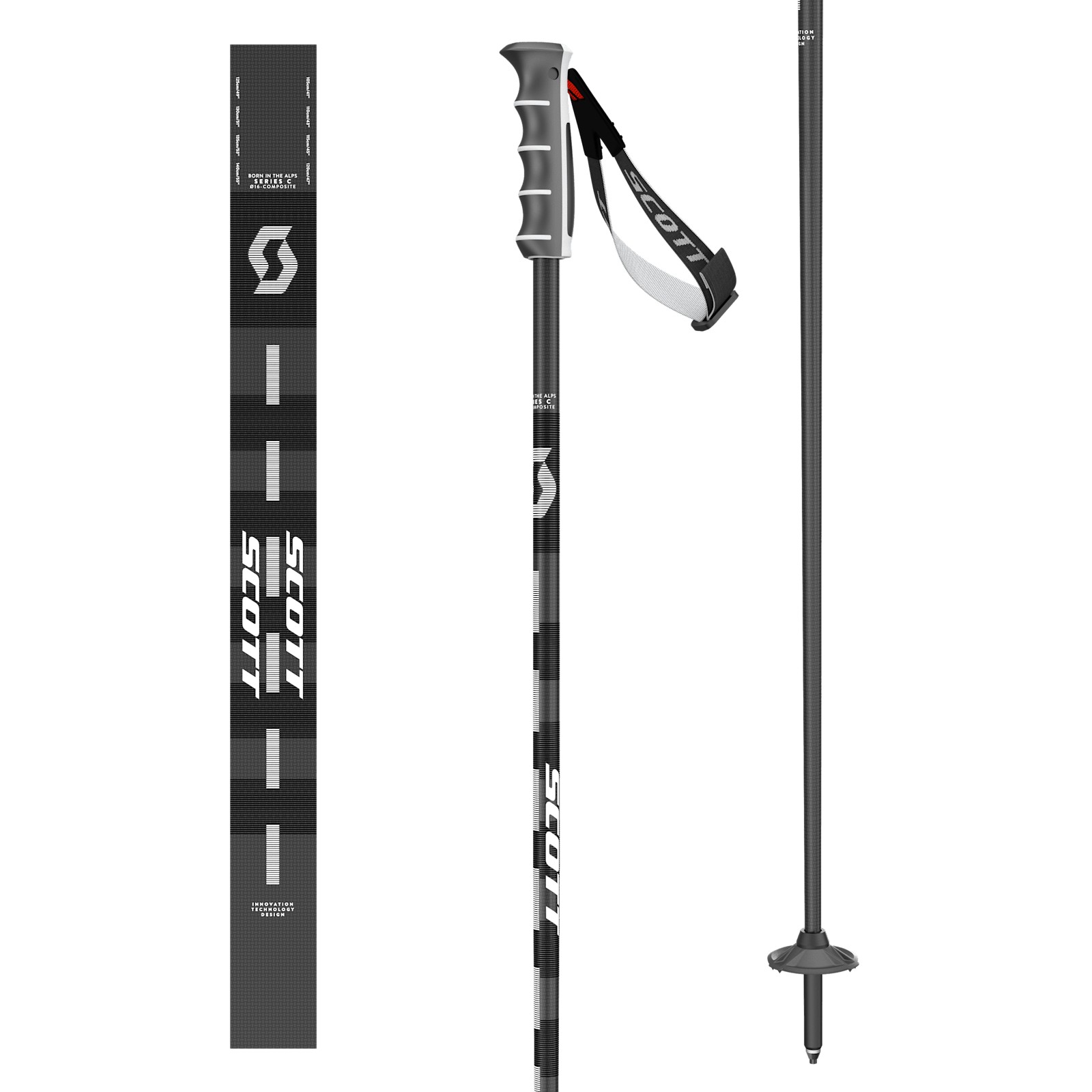 Scott Pro Taper SRS Skistock Black