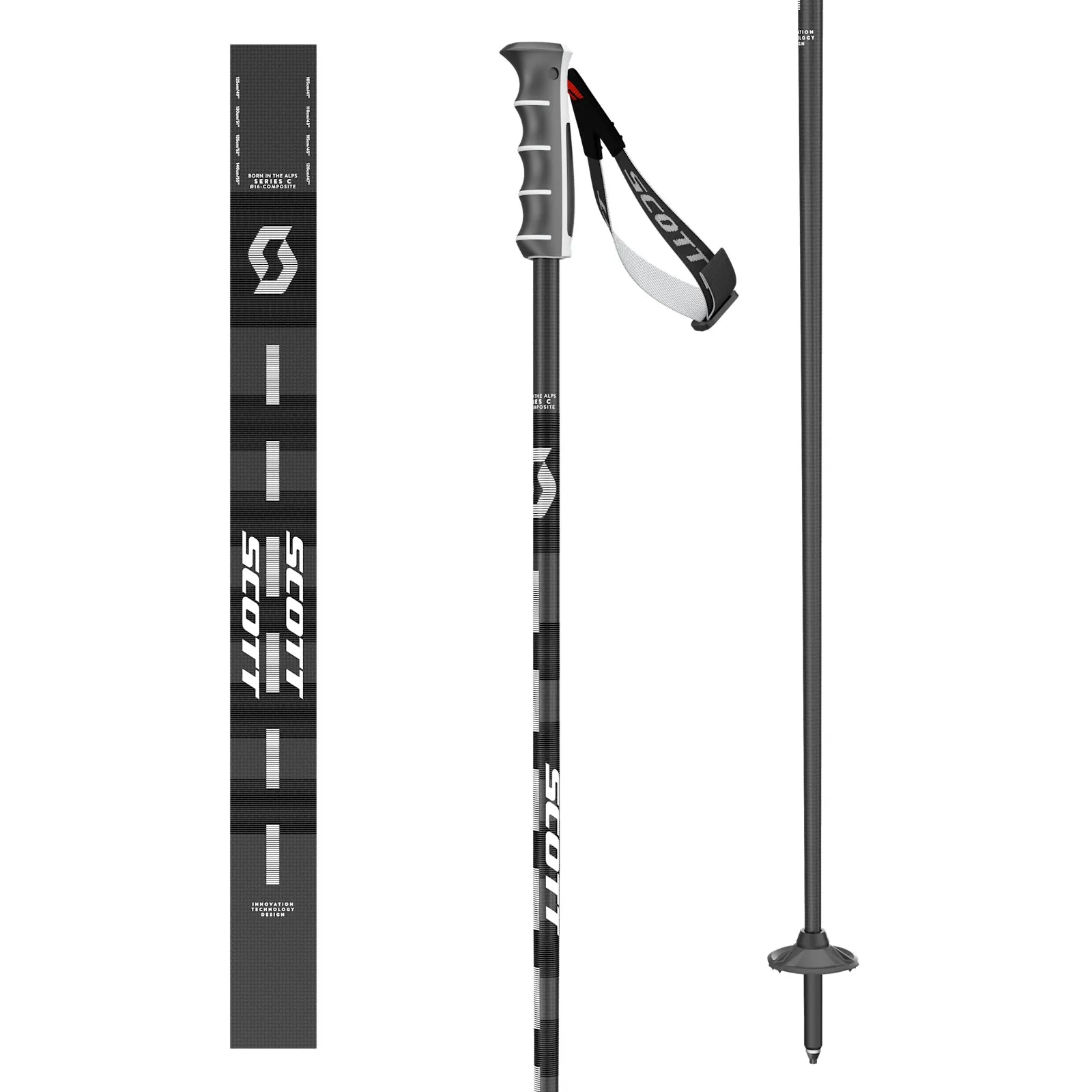Scott Pro Taper SRS Skistock Black