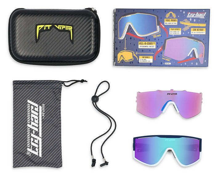 Set de basket-ball par équipe Set avec lunettes de soleil Try-Hard Basketball Team, étui, sacoche, bandeau, verres interchangeables et accessoires.