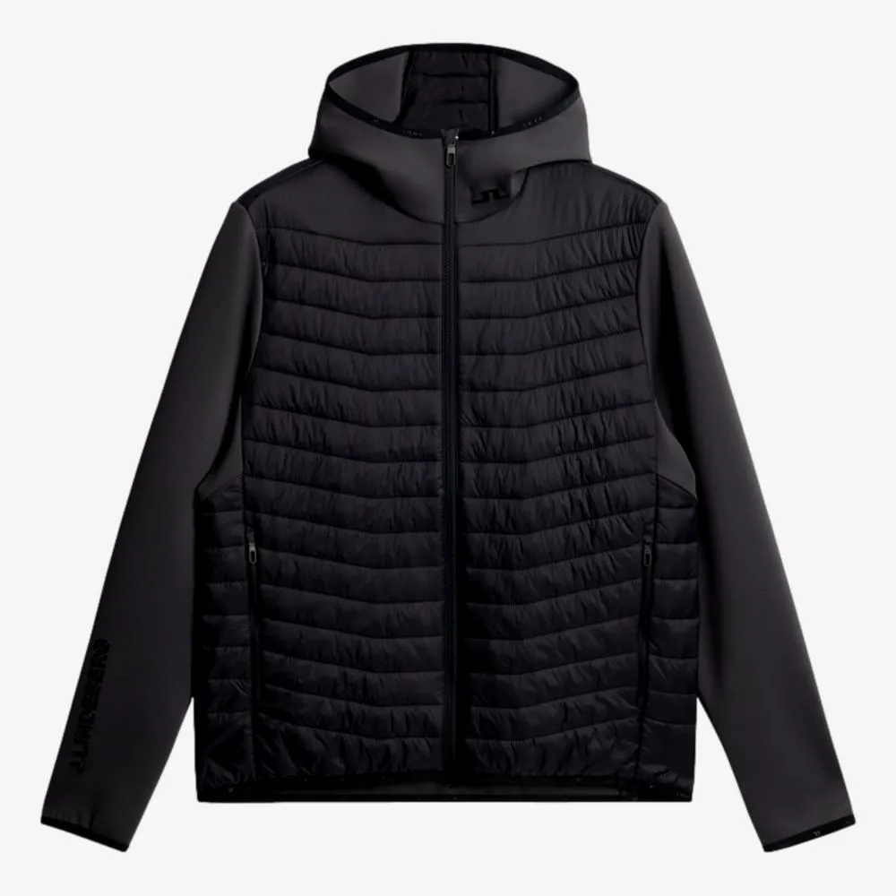 J.Lindeberg Holden Quilt Hybrid Hood Herren Asphalt