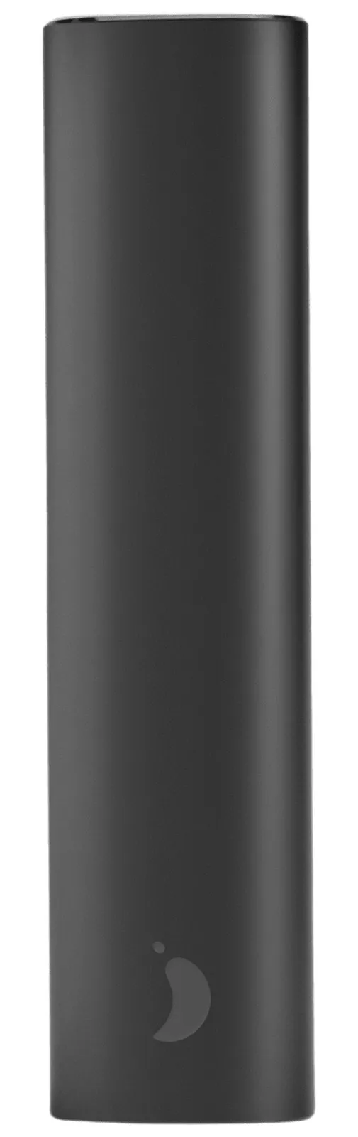Dark gray, elongated cutlery set case with rounded edges and small logo at the bottom.