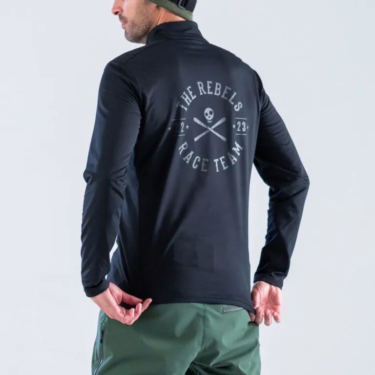 Midlayer Head Rebels RT nero da uomo, vista posteriore con grande stampa "Rebels Race Team".