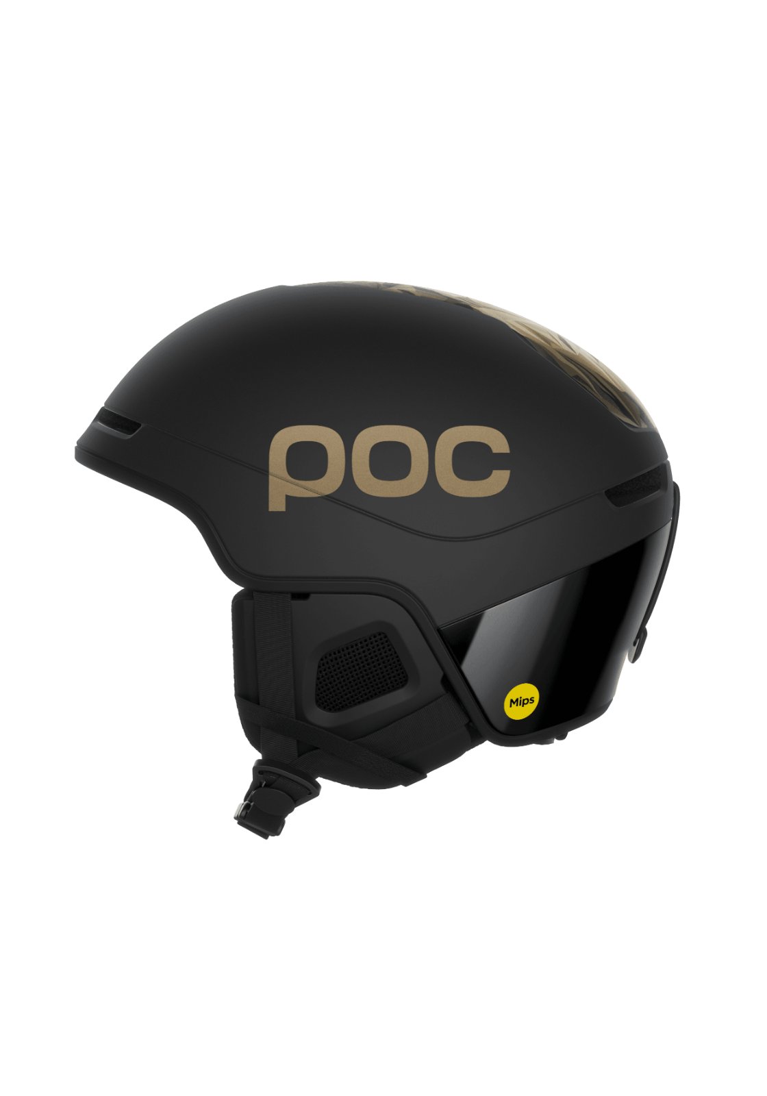 POC Obex Contour Marco Odermatt Edition Ski Helmet, Uranium Black with Podium Gold Accents