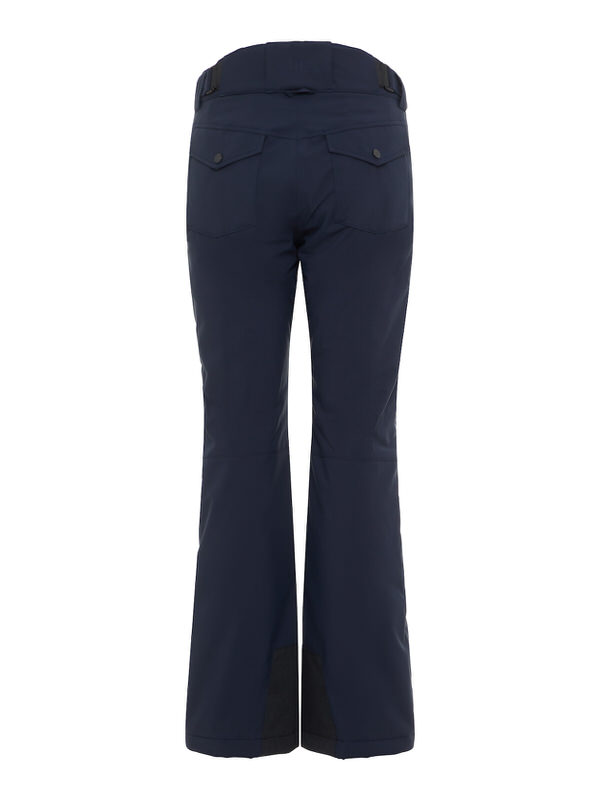 Pantalon de ski bleu marine pour femmes Pantalon de ski bleu marine (Truuli Pants) pour femmes, vue arrière avec poches et intérieur des jambes renforcé.