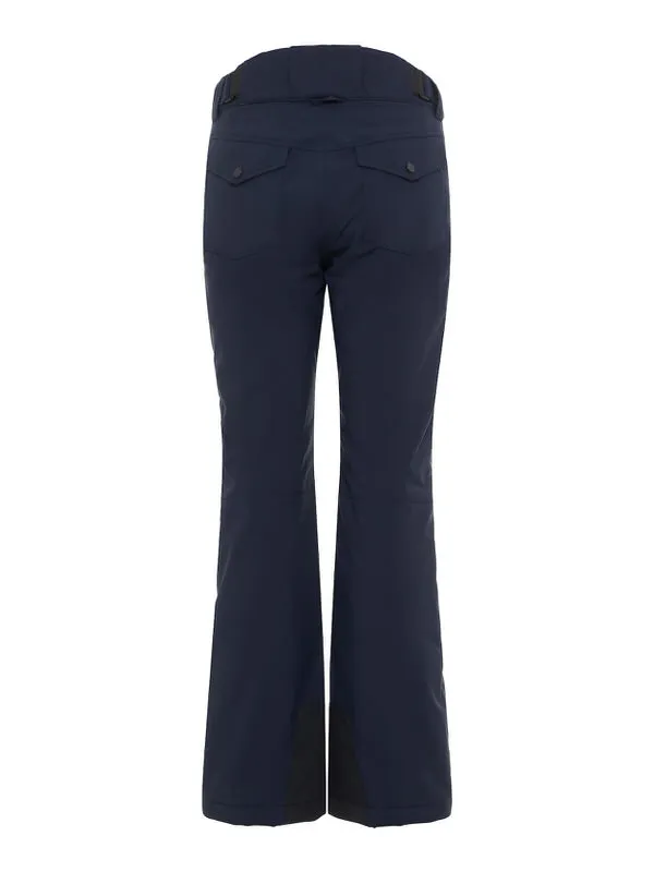 Navy blue ski trousers (Truuli Pants) for women, back view with pockets and reinforced inner legs.
