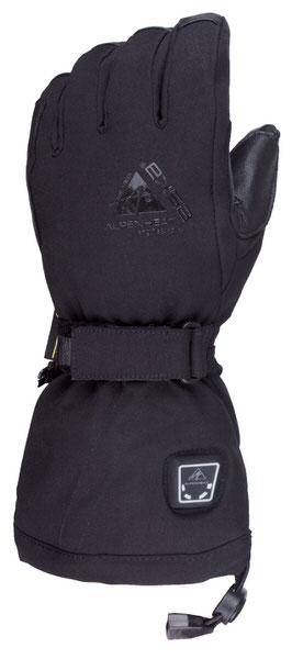 Schwarze Fire Gloves Schwarzer Fire Glove Reloaded Shield mit langem Schaft, Klettverschluss und Logo.