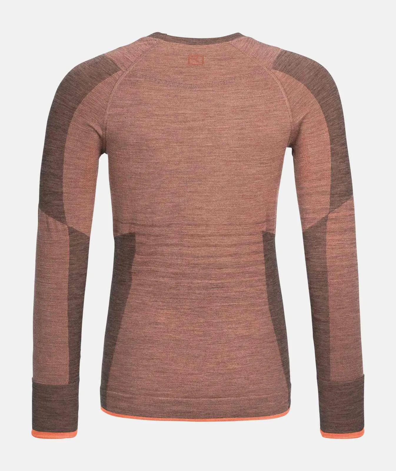 Ortovox 230 COMPETITION Longsleeve W bloom, vista posteriore: tessuto merino bodymapping screziato e traspirante con maniche lunghe.