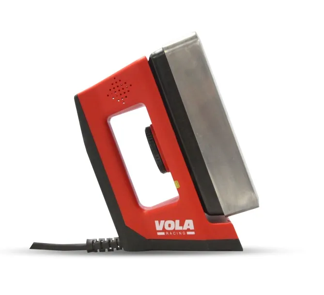 Ferro da stiro digitale rosso Ferro da stiro per ceretta Pro con grande elemento riscaldante e regolatore di temperatura.