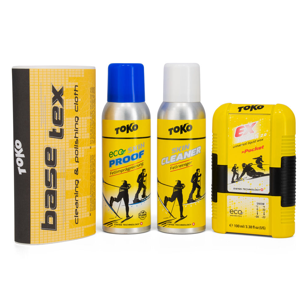 Toko Skin Ski Kit: Reiniger, Imprägnierung, Express Pocket und Base Tex für Fellski.