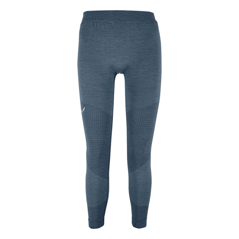 Blaue Salewa Zebru Medium Warm Tight für Herren, aus Merinowolle, mit atmungsaktiven Zonen.