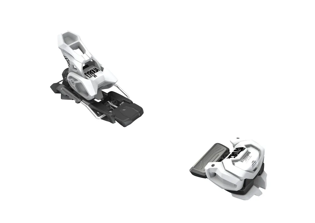 Attacco da sci ATTACK² 14 GW bianco, vista laterale con ganasce anteriori e posteriori, compatibile con GripWalk.