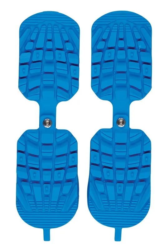 Blue Sidas Skiboot Traction with profile for ski boots, connected with screws.