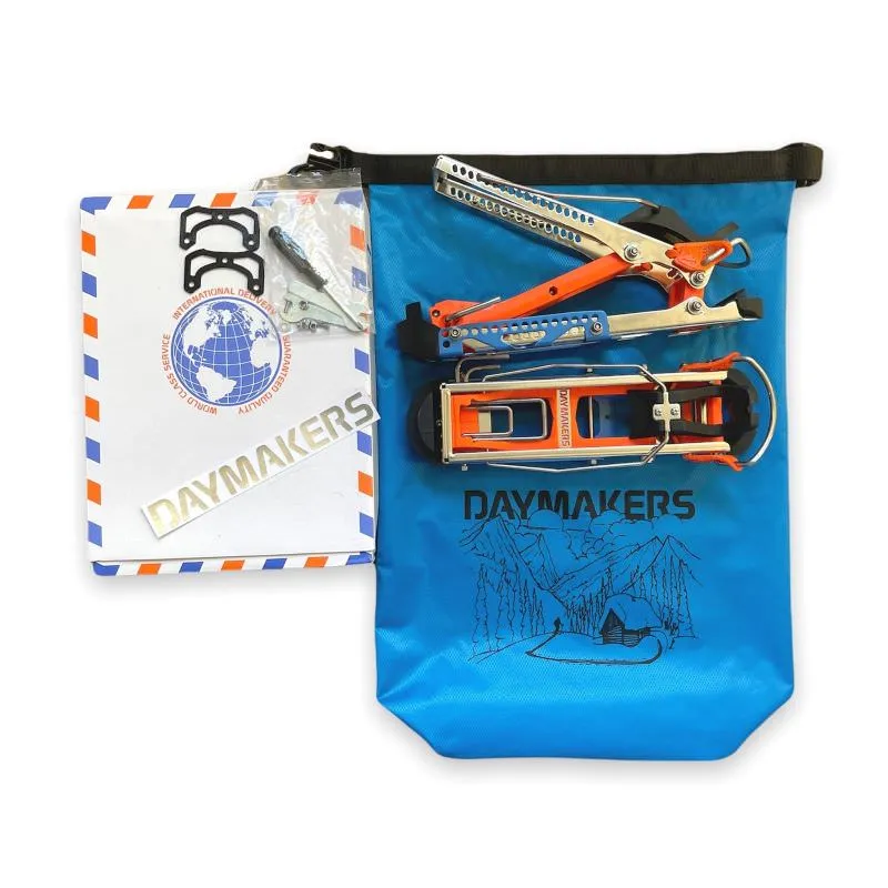 Daymaker Touring Classic Ski Adapter Set avec sac de transport et accessoires.