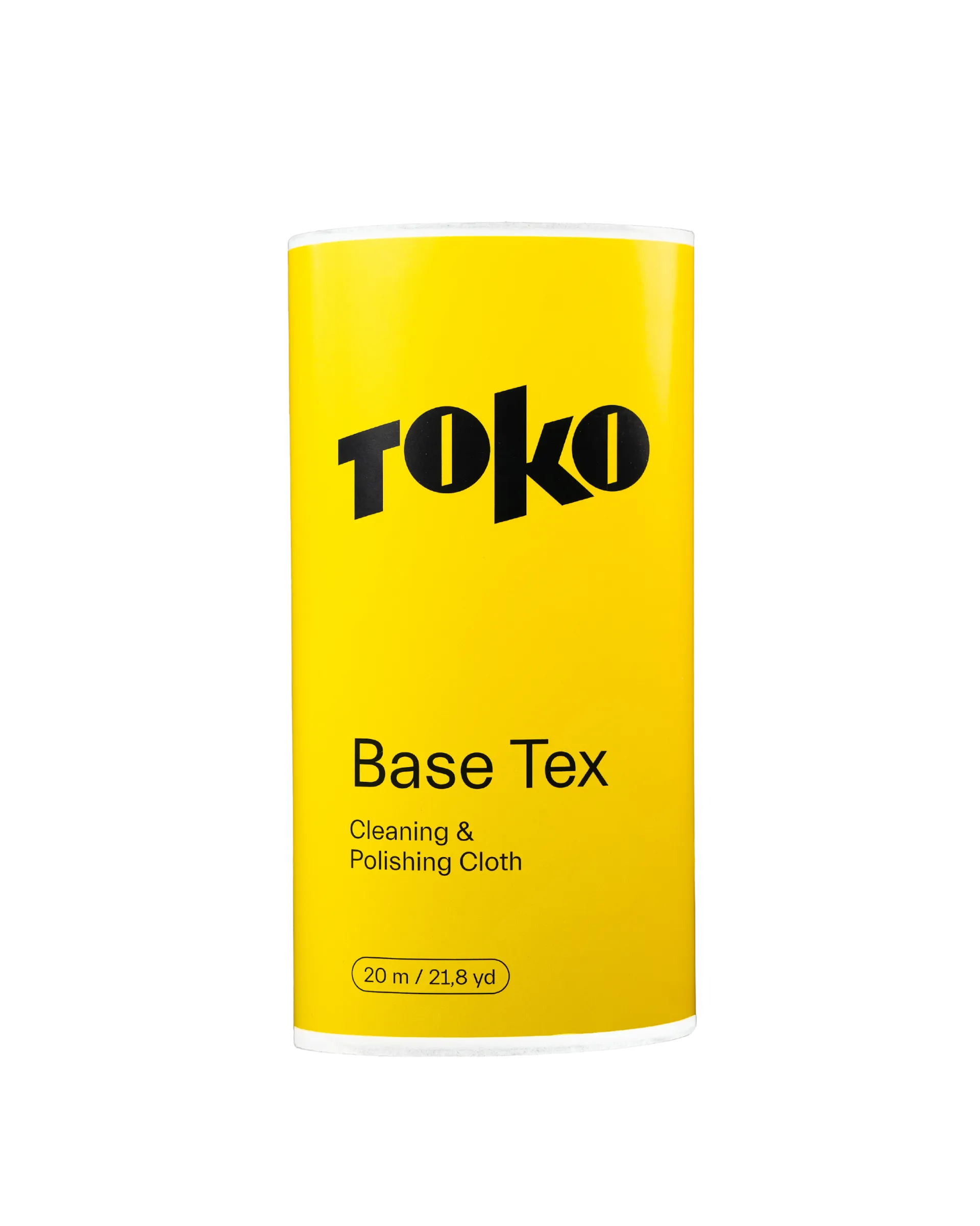 Gelbe Verpackung von "Toko Base Tex" Reinigungstuch mit schwarzer Schrift.