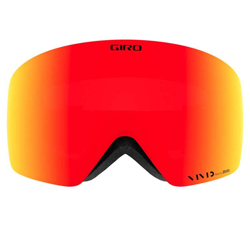 Giro Lunettes Contact Vivid Giro Goggle Contact Vivid avec écran rouge et cadre noir en vue frontale.