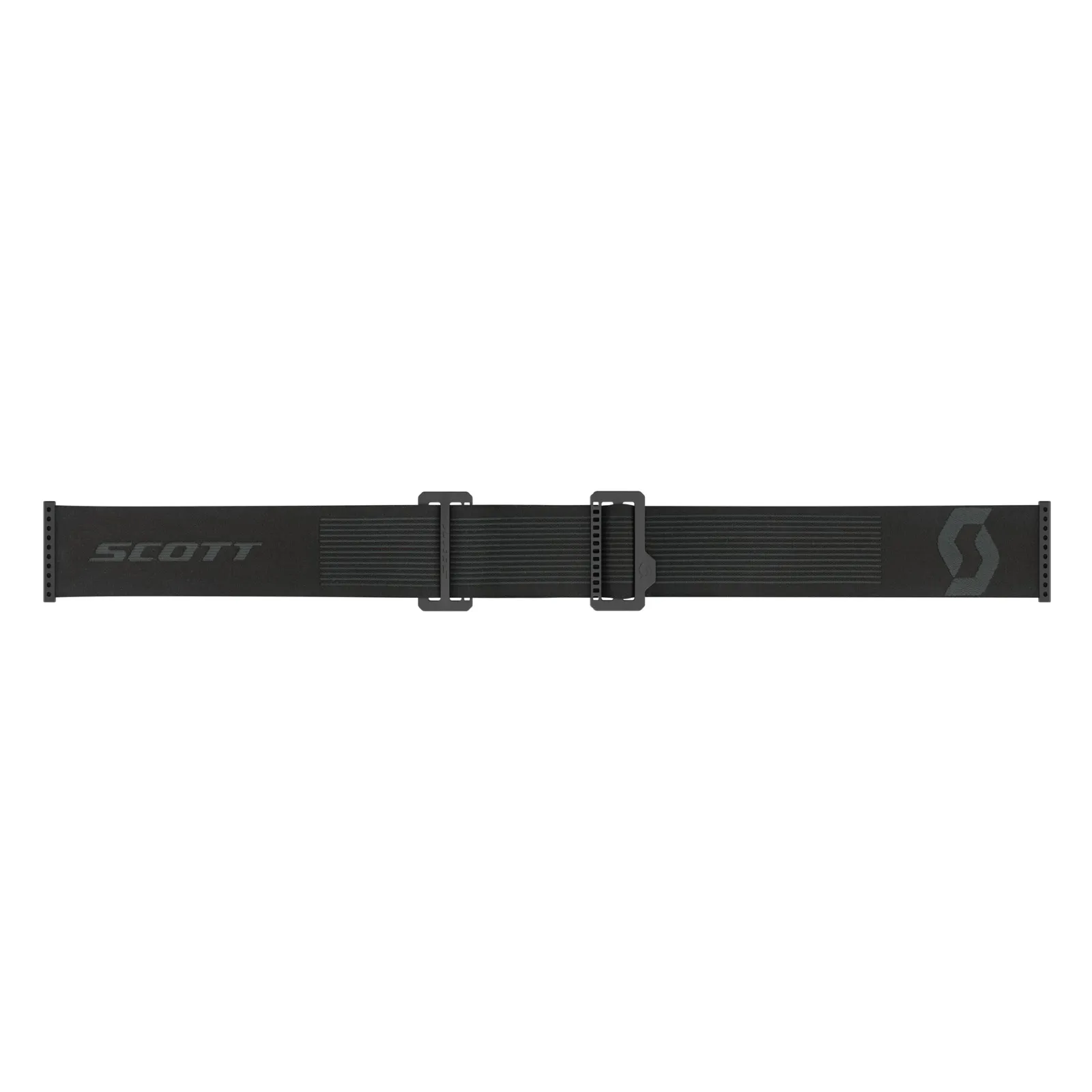Schwarzes, elastisches Brillenband der Scott React Skibrille mit Einstell-Schnallen.