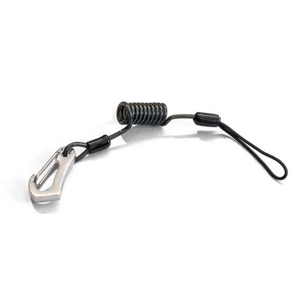 Alpinist Touring Leash: Spiralkabel mit Karabinerhaken und Handschlaufe.