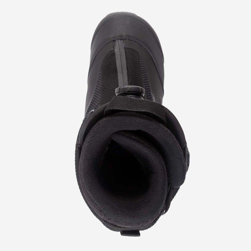 Nidecker Index Snowboard Boot Schwarzer Nidecker Index Snowboard Boot, offene Ansicht von oben, Innenschuh sichtbar, mit BOA Verschluss.