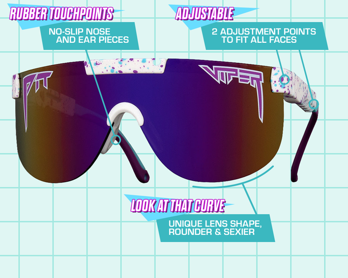 Jetski Elliptical Sonnenbrille Detailaufnahme der Jetski Elliptical Sonnenbrille mit Infos zu Form, Anpassung und Beschaffenheit.