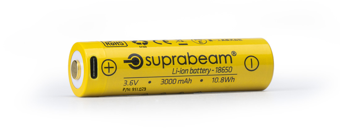 Suprabeam Li-Ion 18650 USB 3000 mAh batterie für M6xr