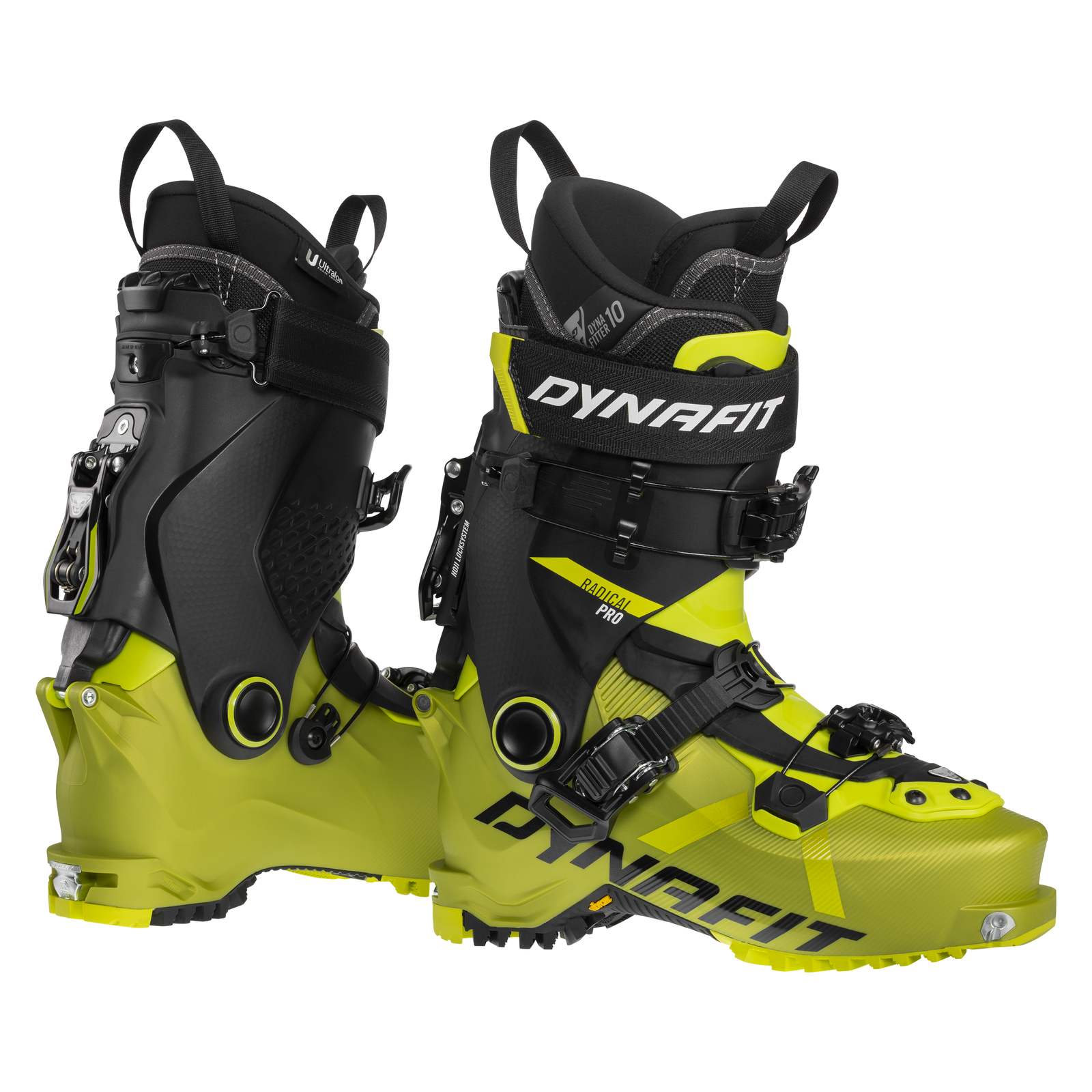 Dynafit Radical Pro Golden Lime/Ultra Yellow Paar Ansicht