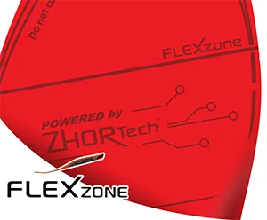 Detailansicht einer roten Digitsole Warm Series Heizsohle mit Aufdruck und Technologie-Hinweis.