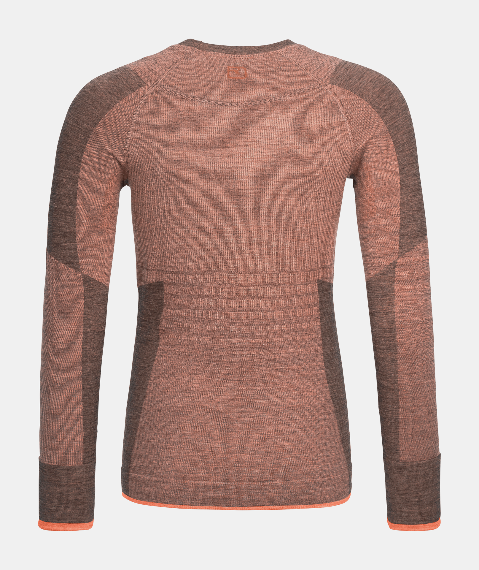 Ortovox 230 COMPETITION Longsleeve W bloom, Rückansicht: Melierter, atmungsaktiver Merino-Bodymapping-Stoff mit langen Ärmeln.