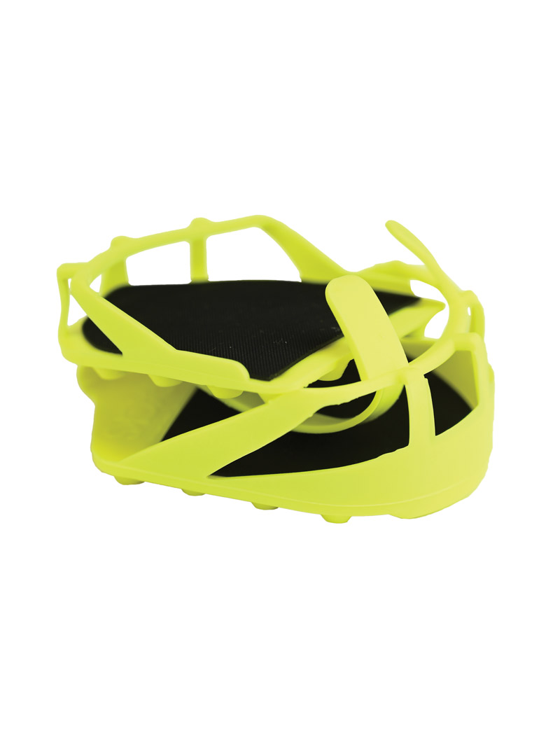 Neon-gelbe Cat Tracks Ski Schuhschoner für Skischuhe, aus Gummi, zur Schonung der Skischuhsohle.