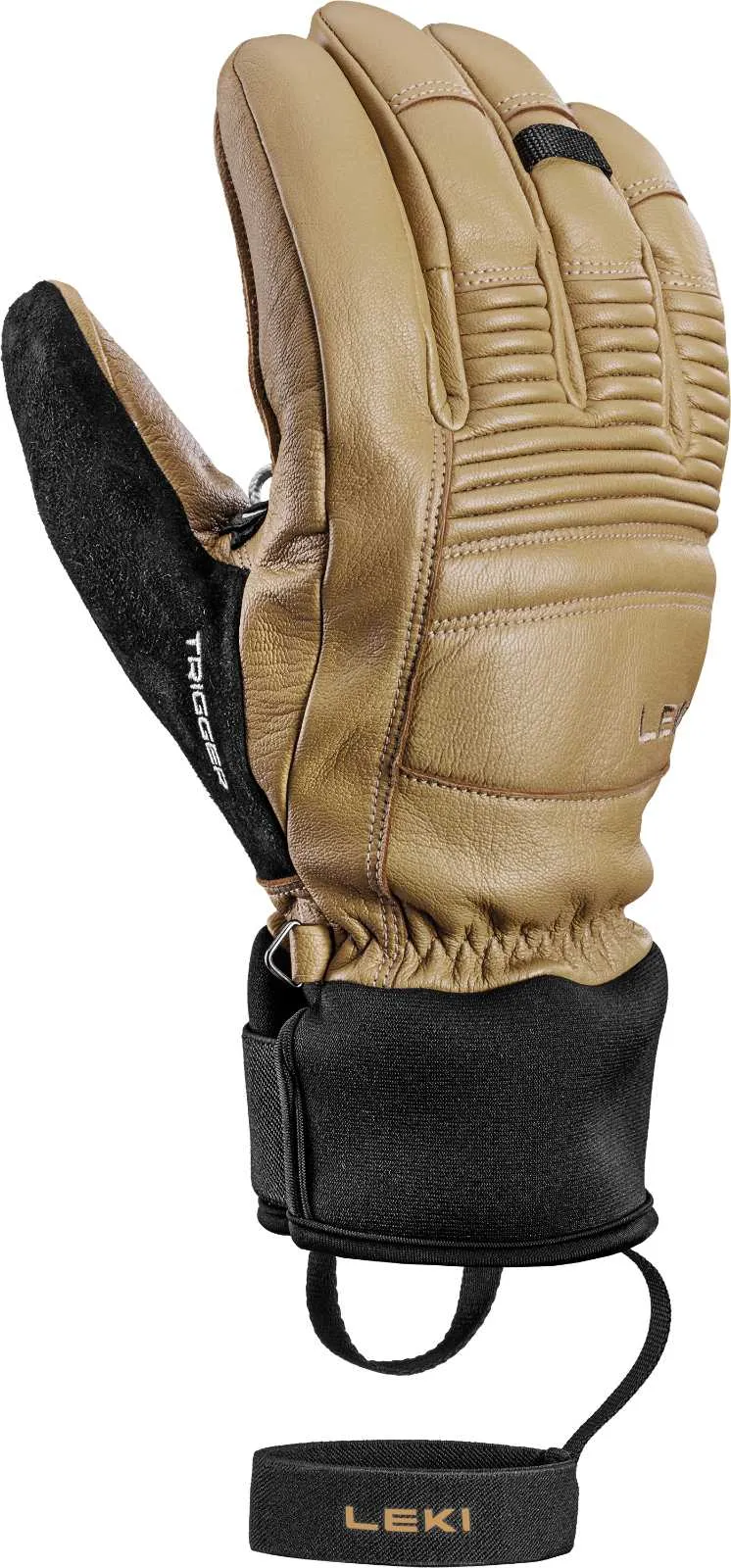 Leki Tyton Pro TR Ski Gloves, Tan-Black