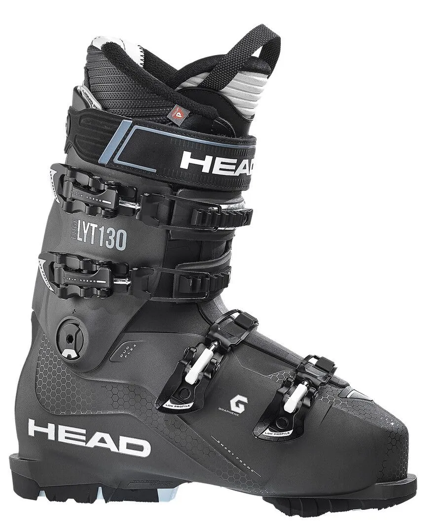 Vista dettagliata: Scarpone da sci Head Edge LYT 130 GW grigio con fibbie e suola GripWalk.