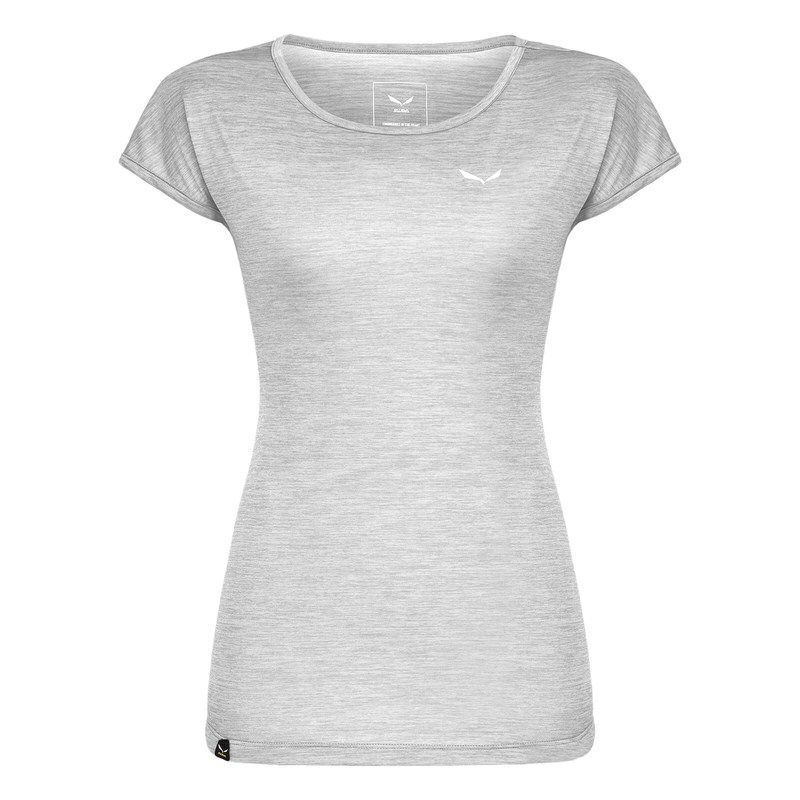 Helles Salewa Damen T-Shirt Puez Melange Dry'Ton, Frontansicht.
