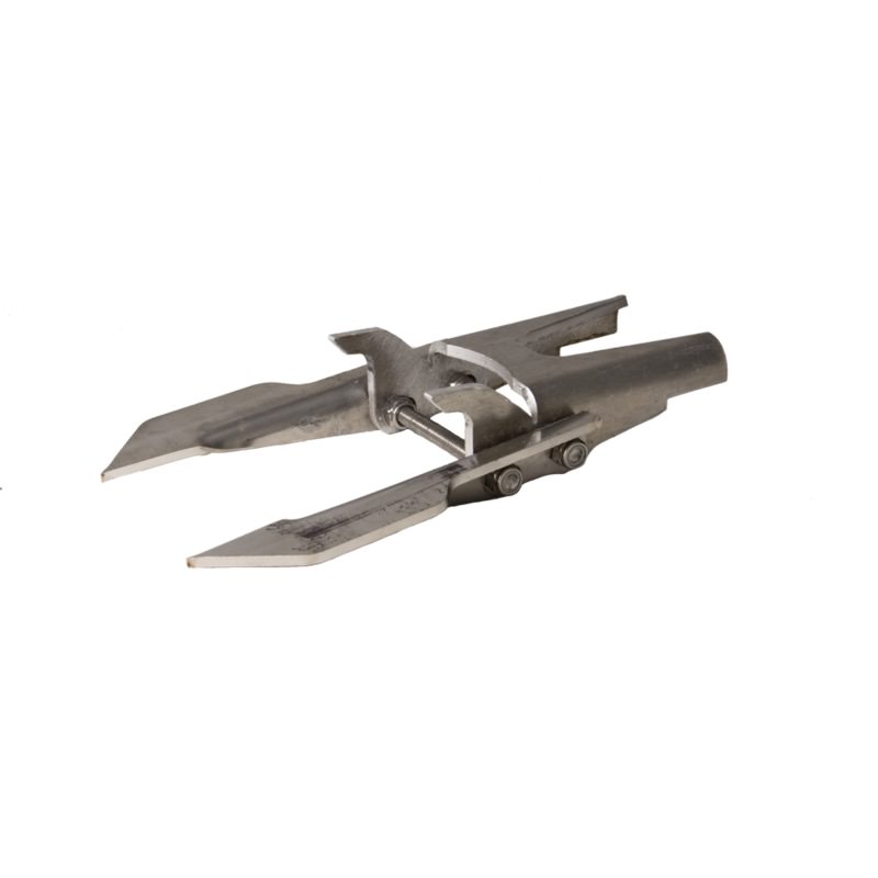 Metallene Karakoram Front Points für Splitboard-Bindungen, seitliche Ansicht auf weißem Grund.