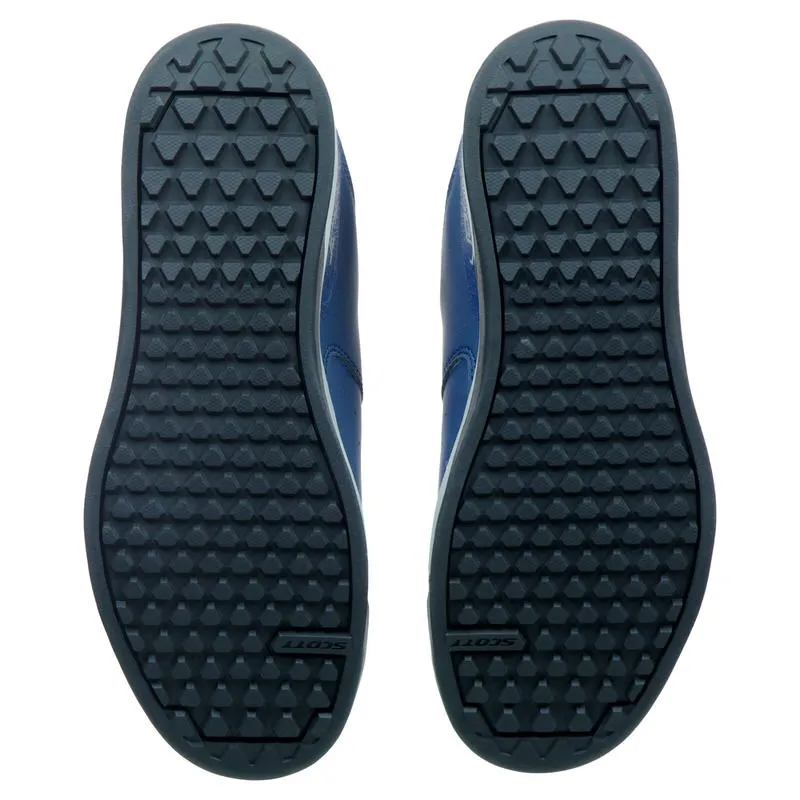 Sole profile of the Scott Sport Volt shoe in matt blue/black, with Sticki Rubber and triangular profile.