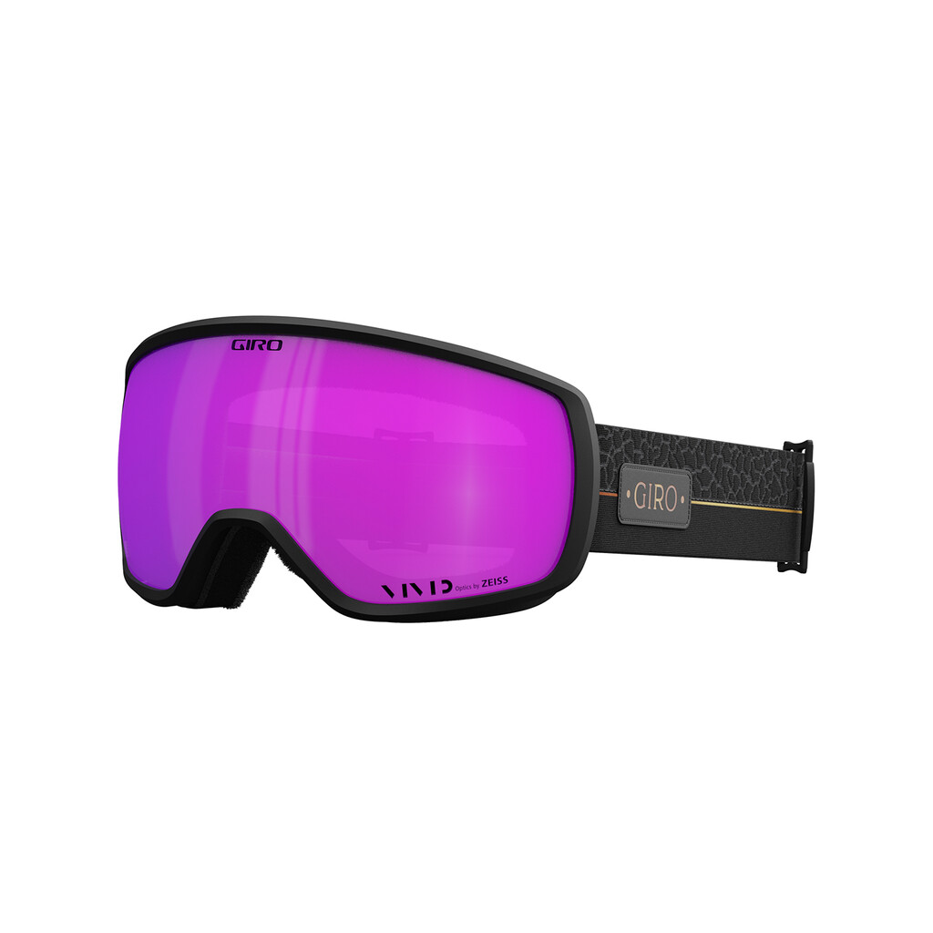 Giro Balance II Skibrille Giro Balance II Skibrille, schwarzer Rahmen, pinke Vivid Zeiss Scheibe, gemustertes Band.